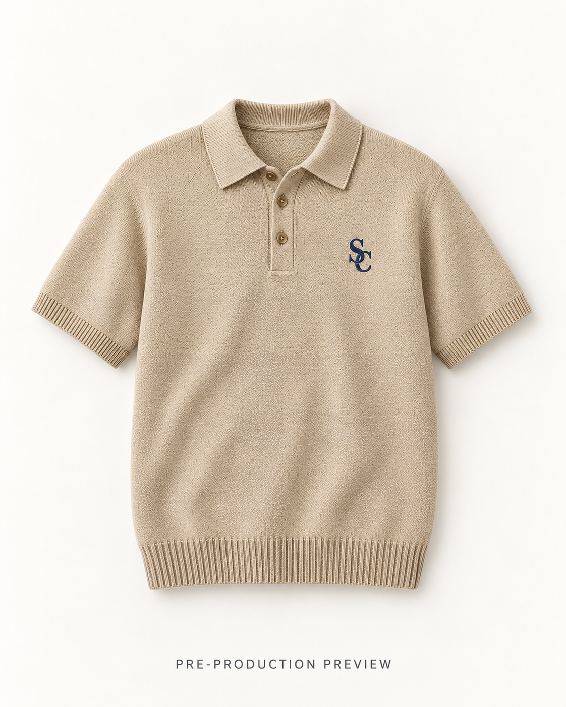 Generated pre-production flat lay preview of Southerly Short-Sleeve Knit Polo 095.