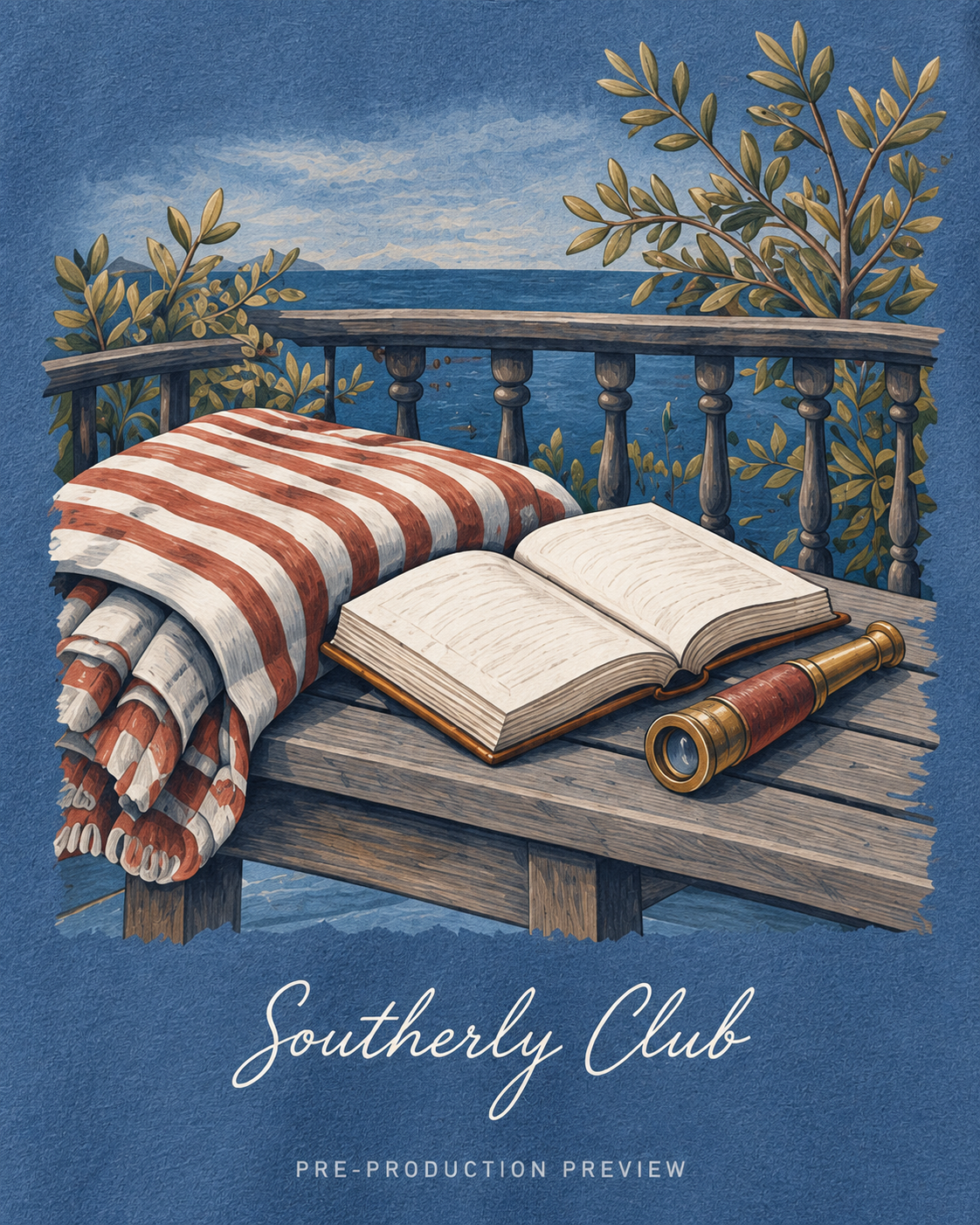 Generated pre-production artwork detail preview of Mountain Reading Graphic Tee 096.