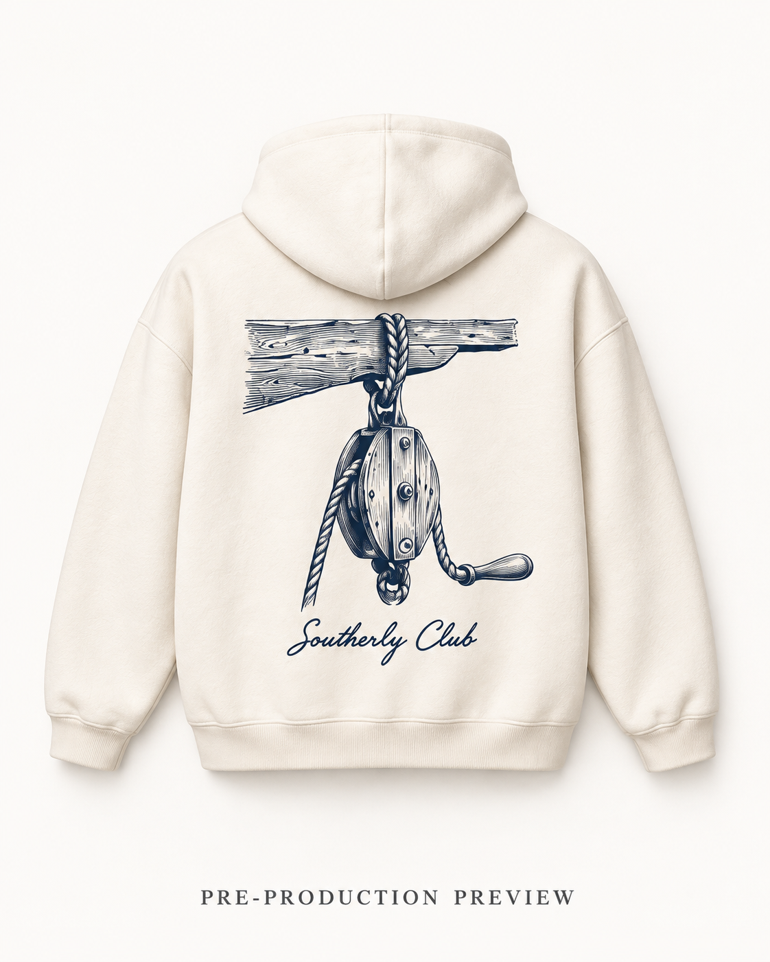 Generated pre-production back preview of Rope Pulley Graphic Hoodie 097.