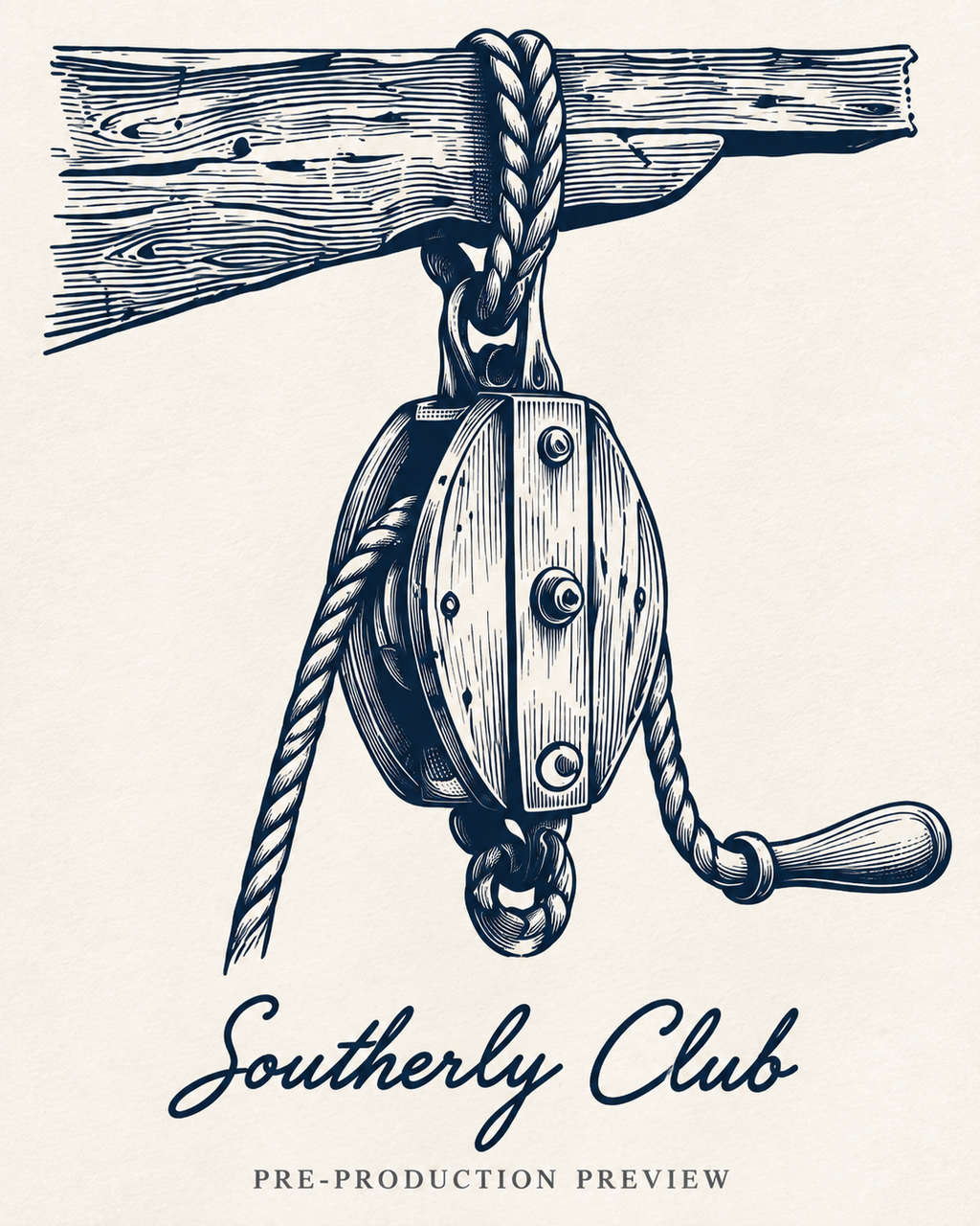 Generated pre-production artwork detail preview of Rope Pulley Graphic Hoodie 097.
