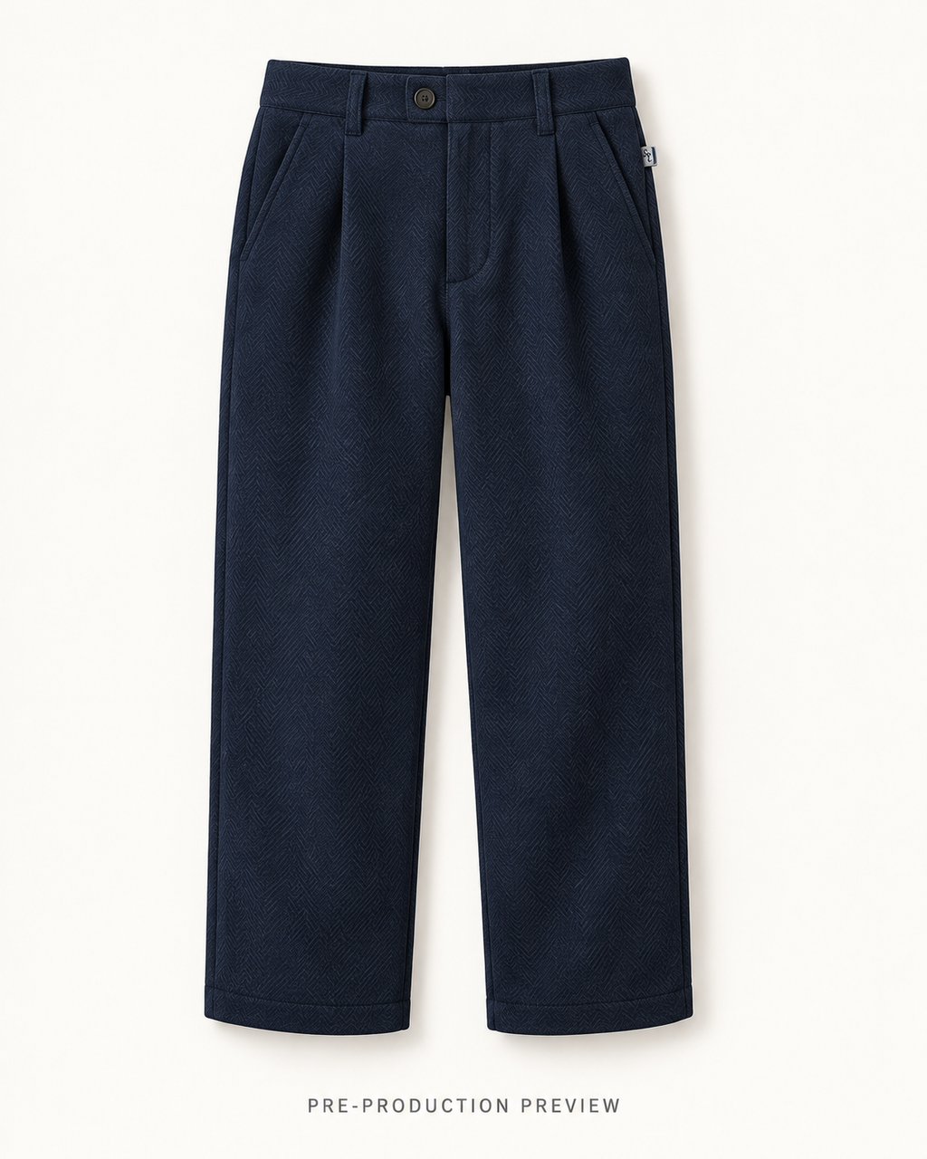 Generated pre-production front preview of Southerly Herringbone Trouser 098.