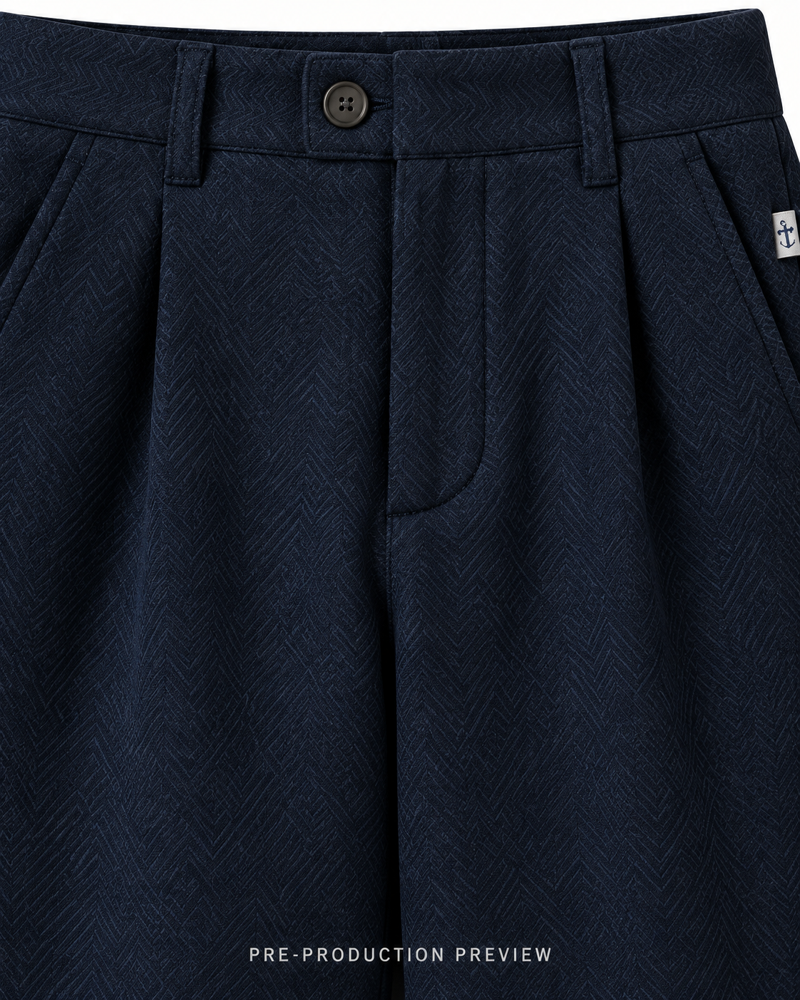Generated pre-production artwork detail preview of Southerly Herringbone Trouser 098.