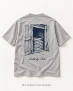 Generated pre-production flat lay preview of Boat Shed Graphic Tee 099.