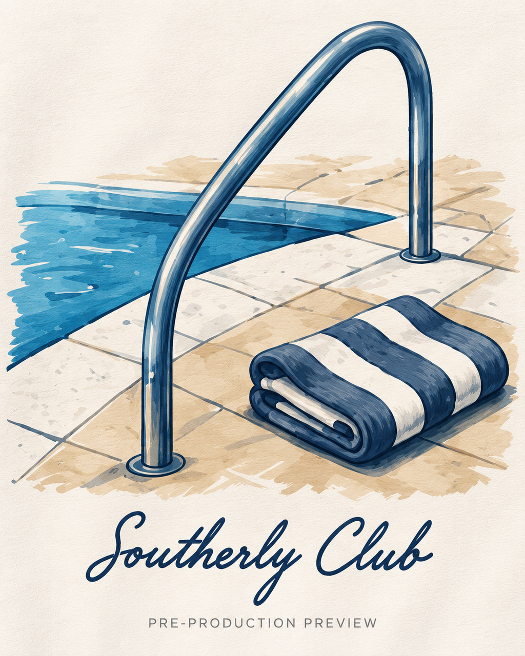 Generated pre-production artwork detail preview of Pool Rail Graphic Hoodie 100.