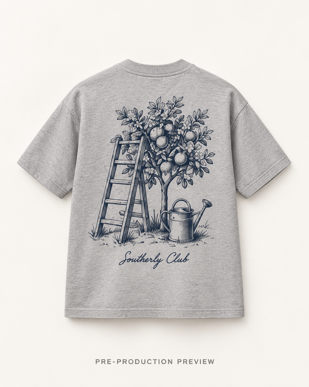 Generated pre-production back preview of Garden Ladder Graphic Tee 102.