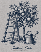 Generated pre-production artwork detail preview of Garden Ladder Graphic Tee 102.