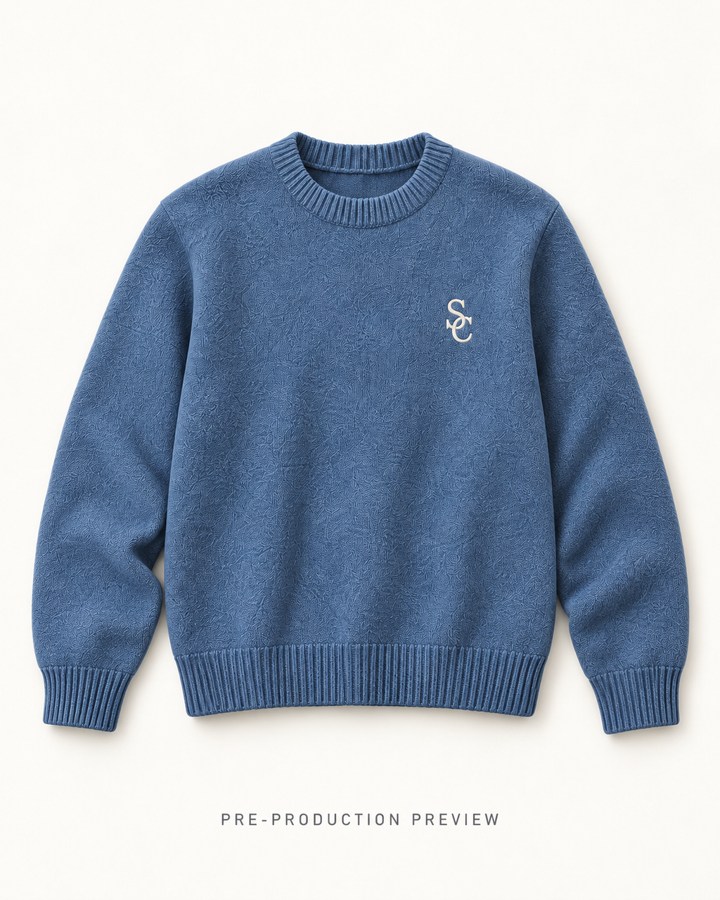 Generated pre-production flat lay preview of Southerly Crew Knit 104.