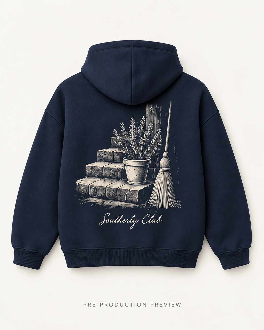 Generated pre-production back preview of Afternoon Steps Graphic Hoodie 106.