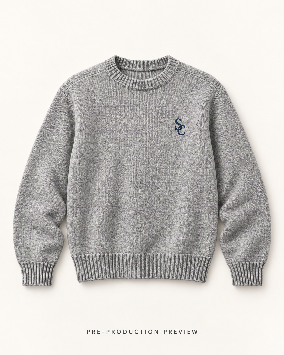 Generated pre-production flat lay preview of Southerly Melange Crew Knit 107.