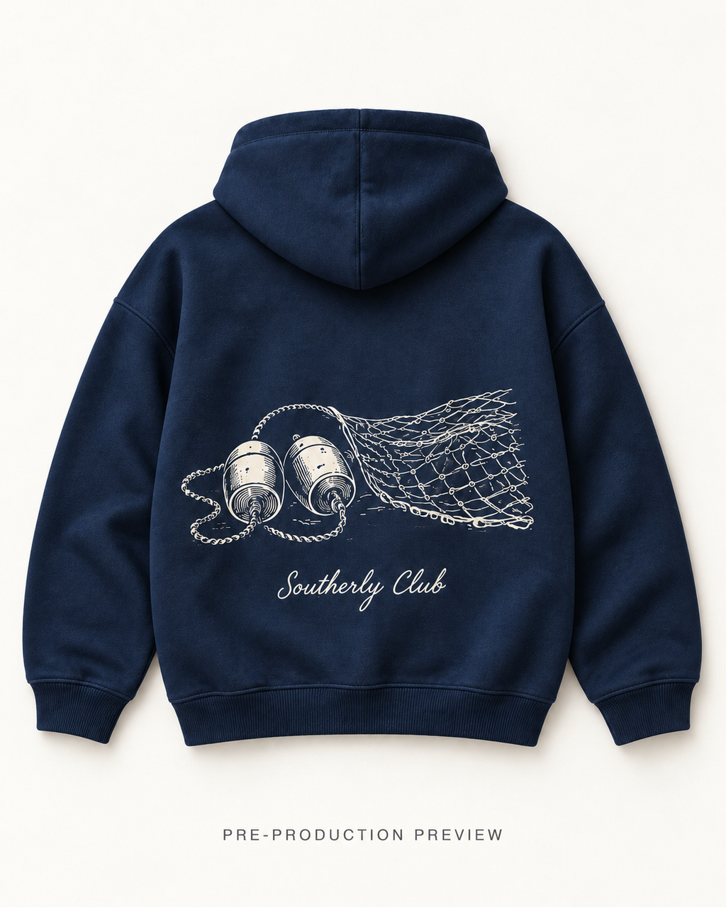Generated pre-production flat lay preview of Breakwater Gear Graphic Hoodie 109.
