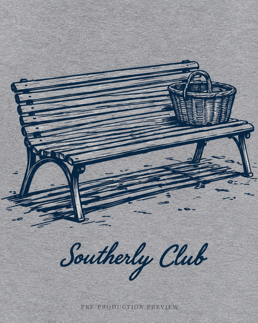 Generated pre-production artwork detail preview of Jetty Bench Graphic Hoodie 115.