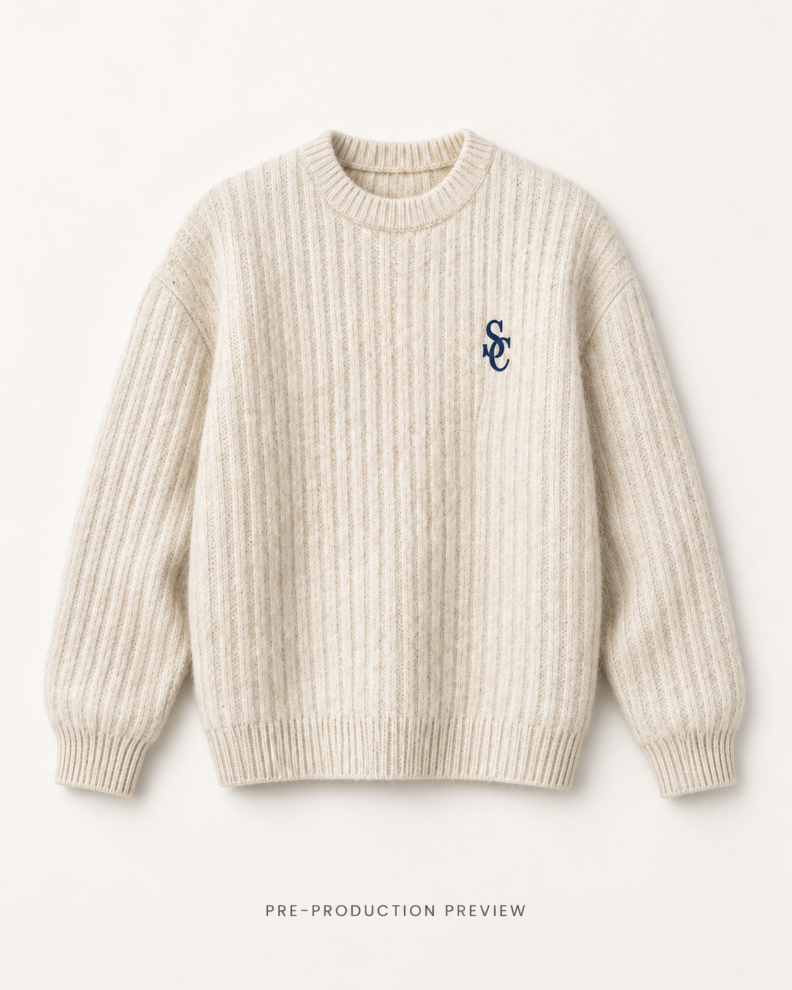 Generated pre-production flat lay preview of Southerly Brushed Crew Knit 116.