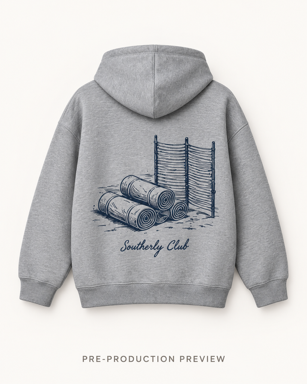 Generated pre-production back preview of Bathing Screen Graphic Hoodie 118.