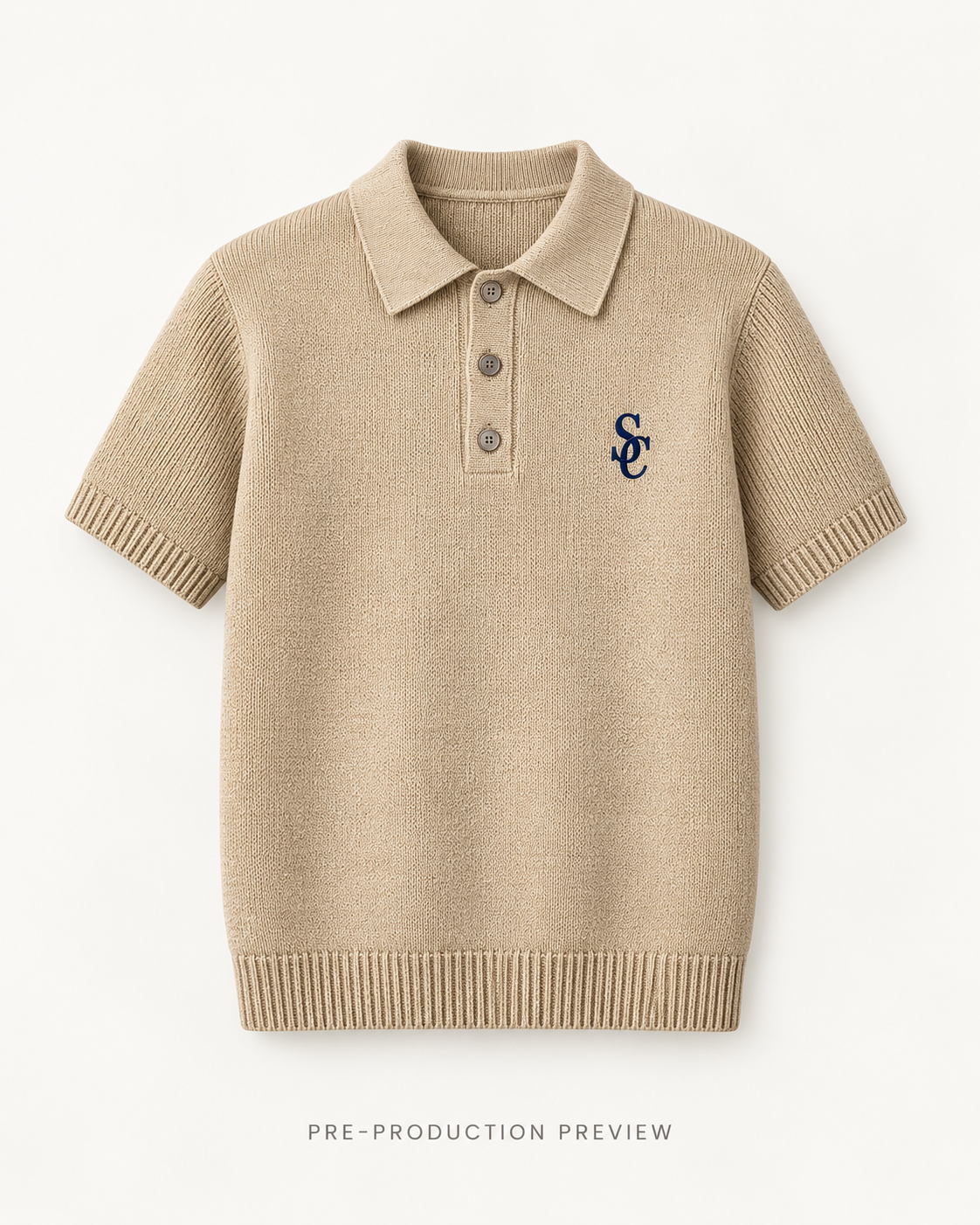 Generated pre-production front preview of Southerly Short-Sleeve Knit Polo 119.