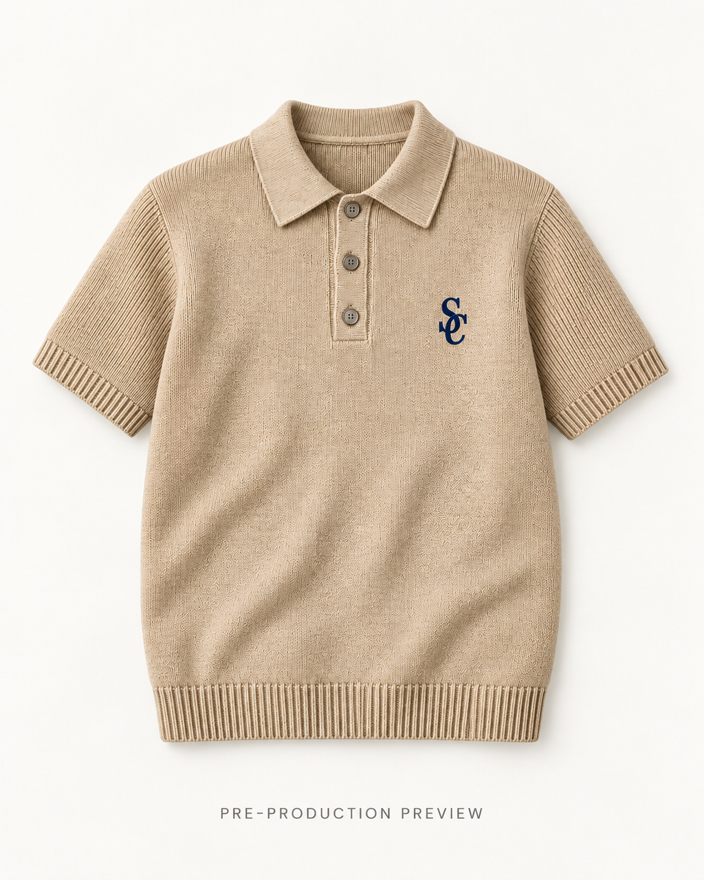 Generated pre-production flat lay preview of Southerly Short-Sleeve Knit Polo 119.