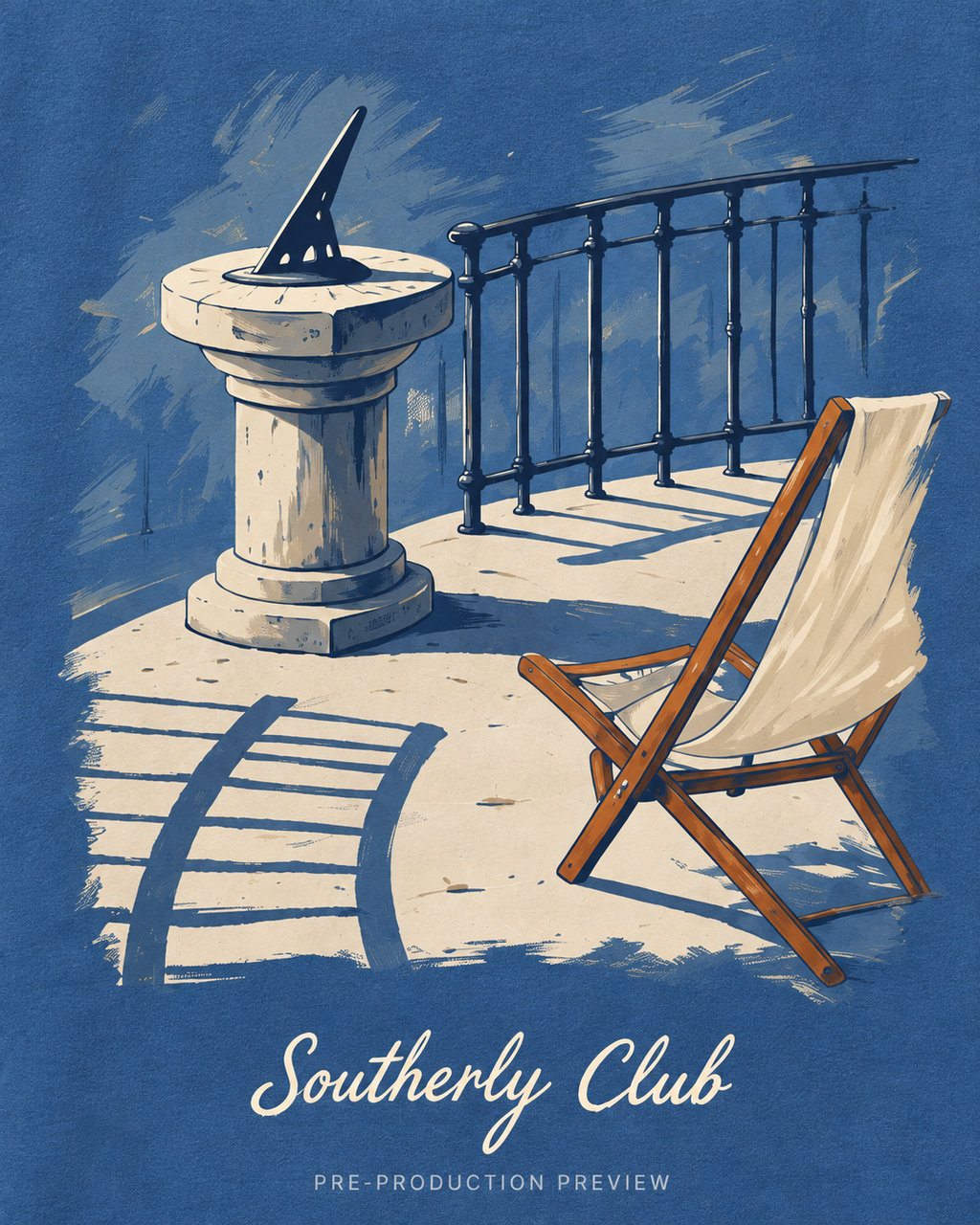 Generated pre-production artwork detail preview of Sundial Study Graphic Tee 120.