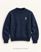 Generated pre-production flat lay preview of Southerly Brushed Crew Knit 122.