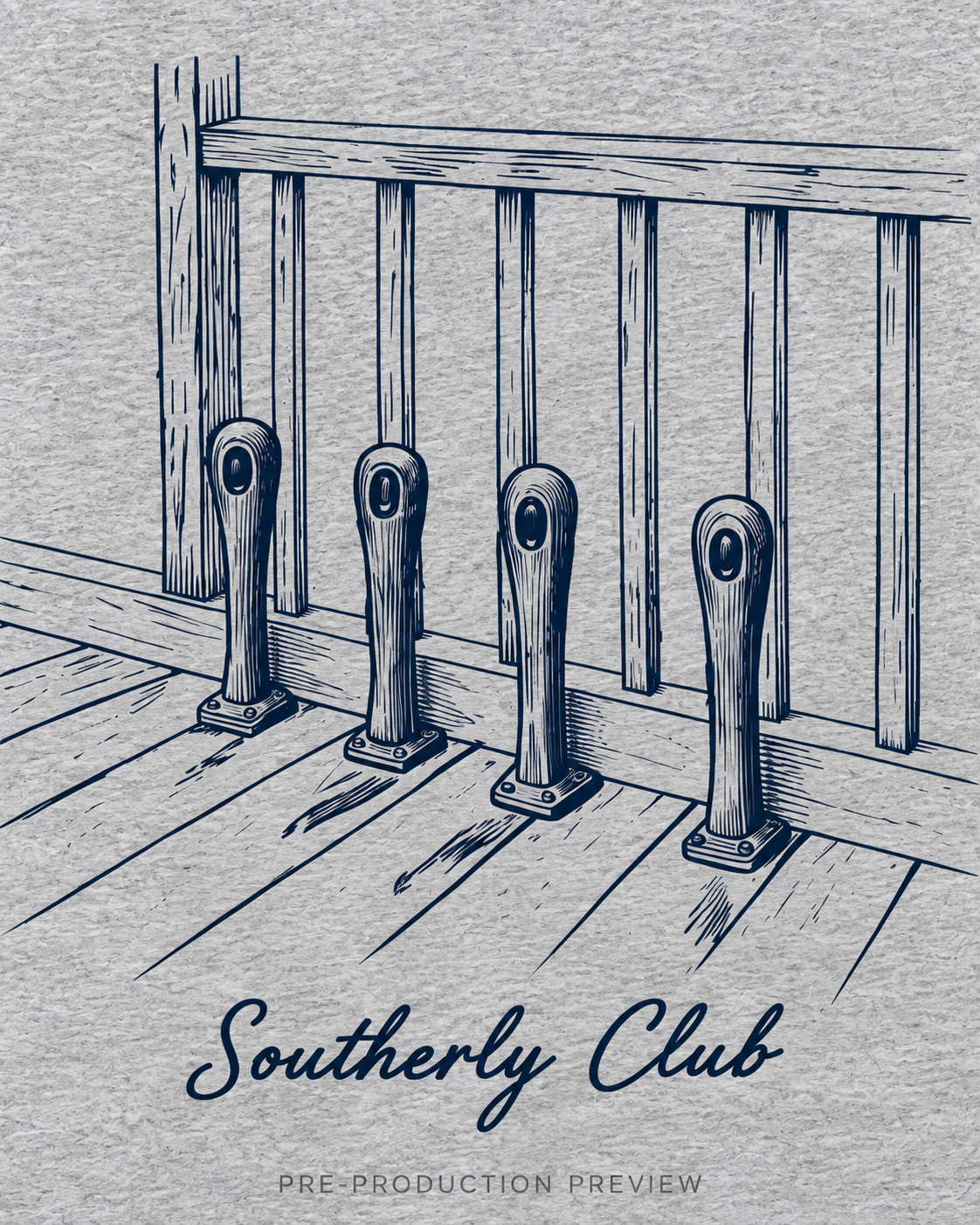 Generated pre-production artwork detail preview of Winter Pegs Graphic Tee 123.