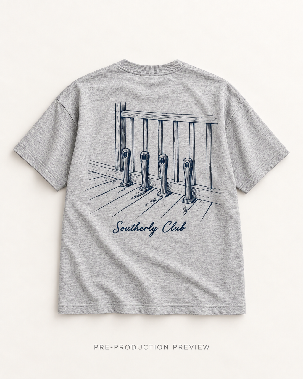 Generated pre-production flat lay preview of Winter Pegs Graphic Tee 123.