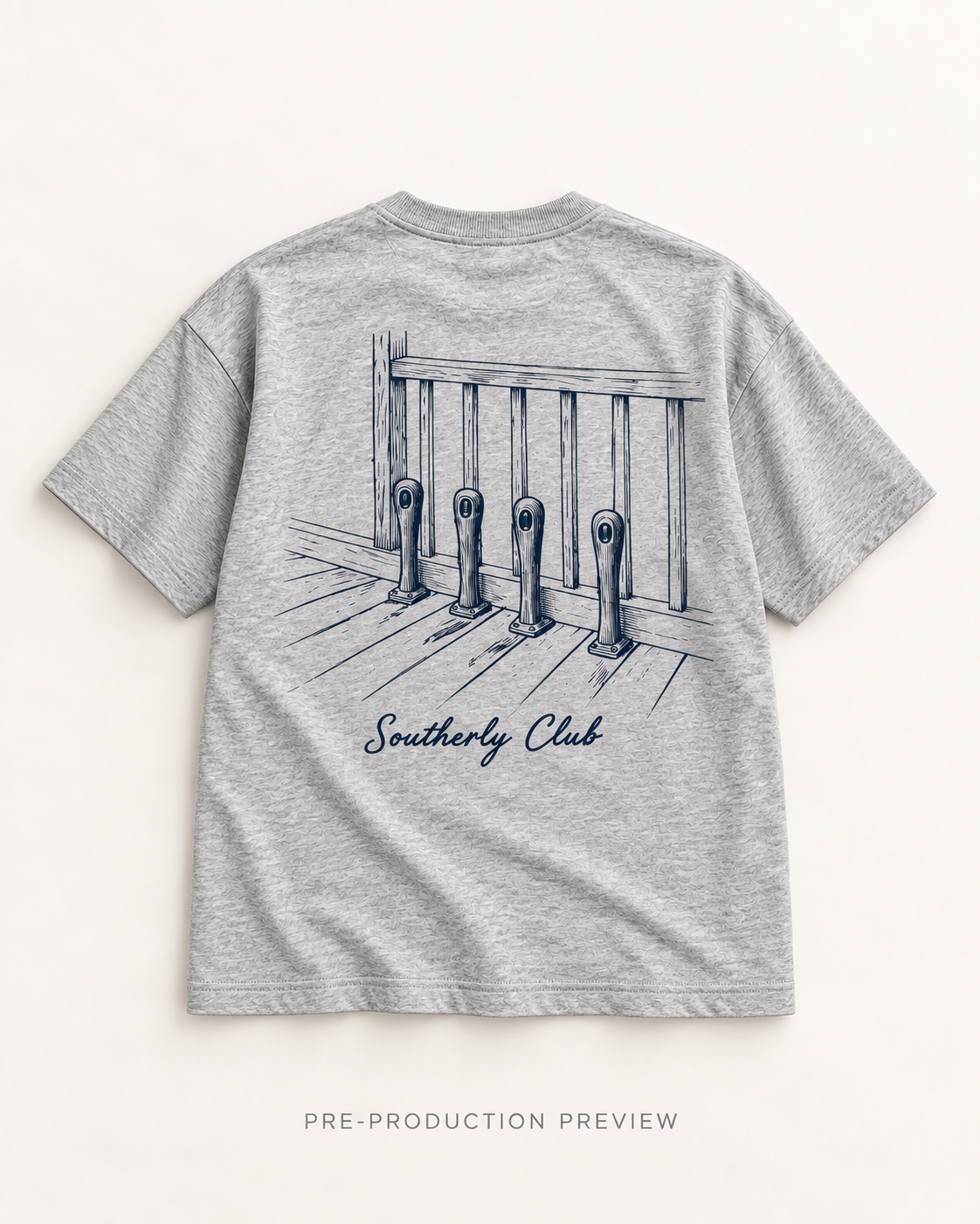 Generated pre-production flat lay preview of Winter Pegs Graphic Tee 123.