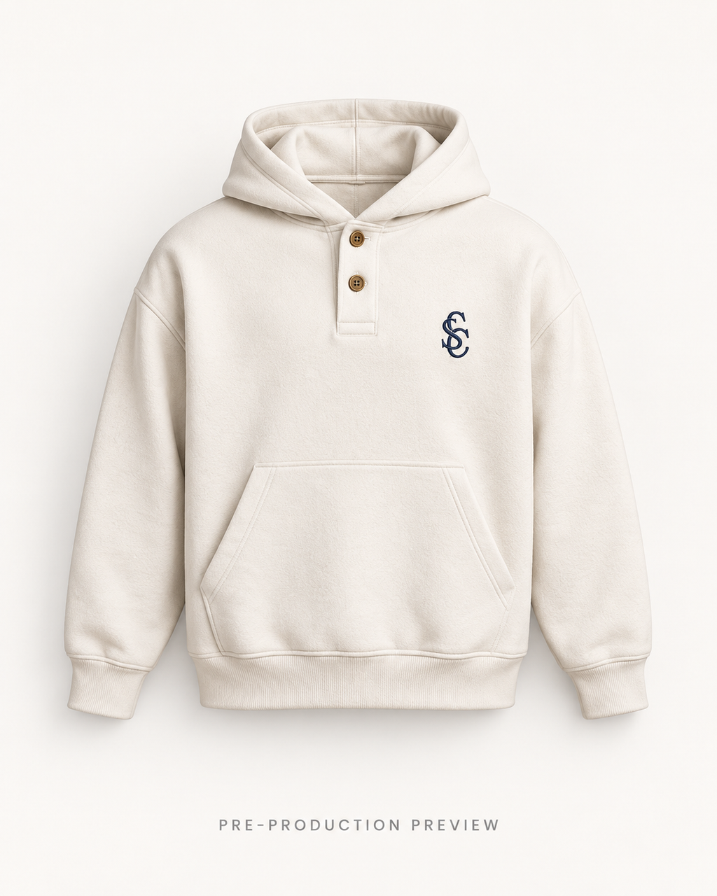Generated pre-production front preview of Southerly Collared Hoodie 124.