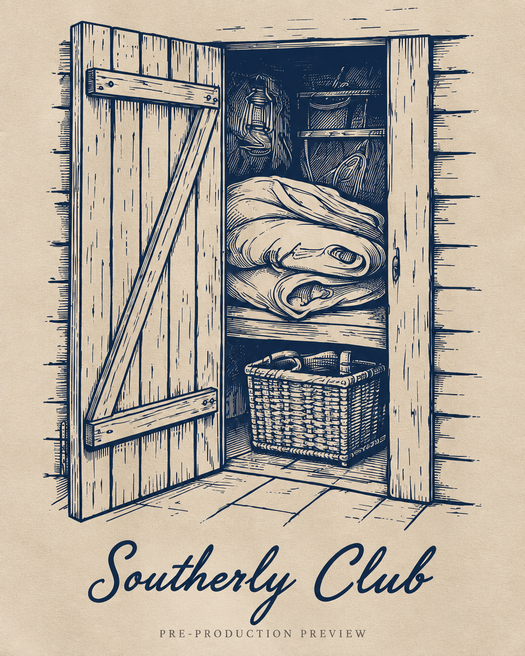 Generated pre-production artwork detail preview of Boat Shed Graphic Hoodie 127.