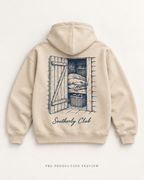 Generated pre-production flat lay preview of Boat Shed Graphic Hoodie 127.