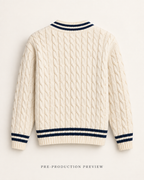 Generated pre-production back preview of Southerly Cable V-Neck Knit 128.