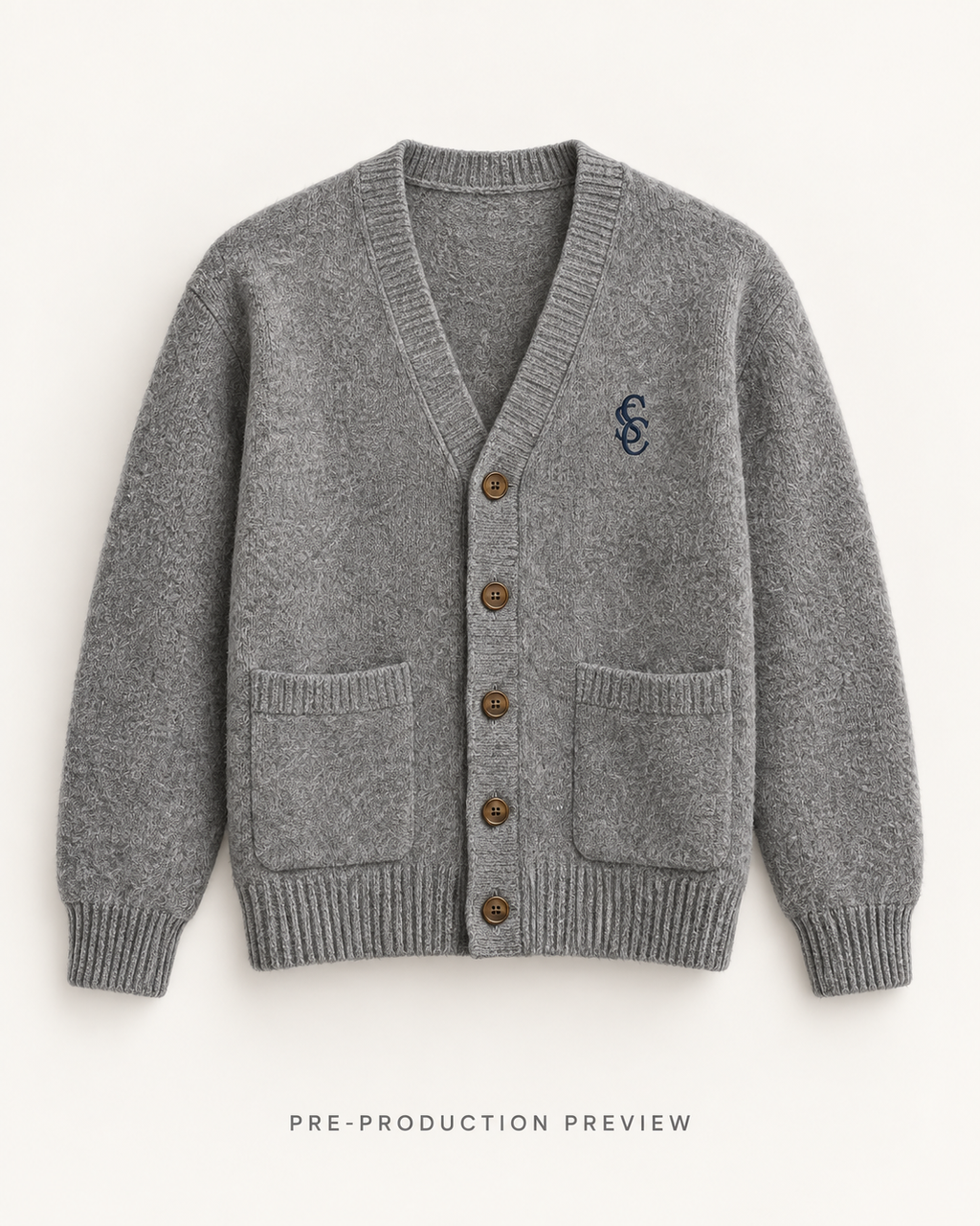 Generated pre-production front preview of Southerly Wool Cardigan 131.