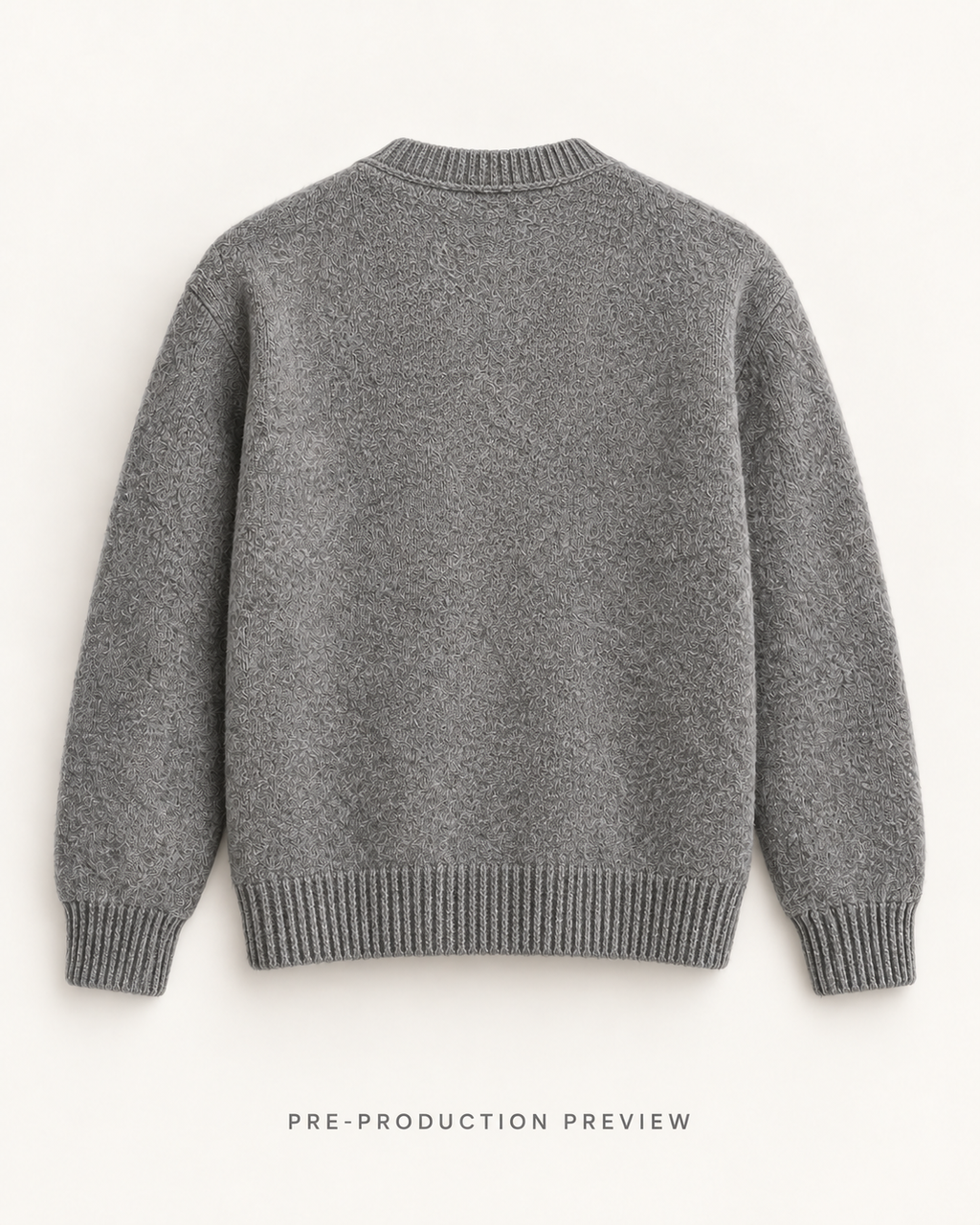 Generated pre-production back preview of Southerly Wool Cardigan 131.
