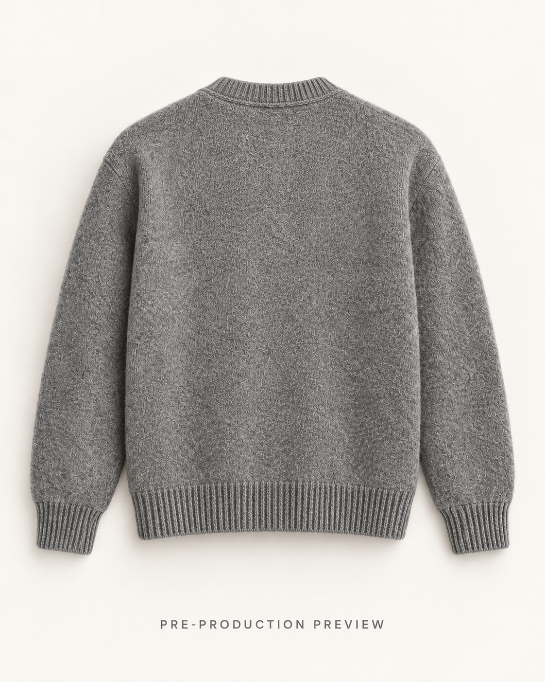 Generated pre-production back preview of Southerly Wool Cardigan 131.