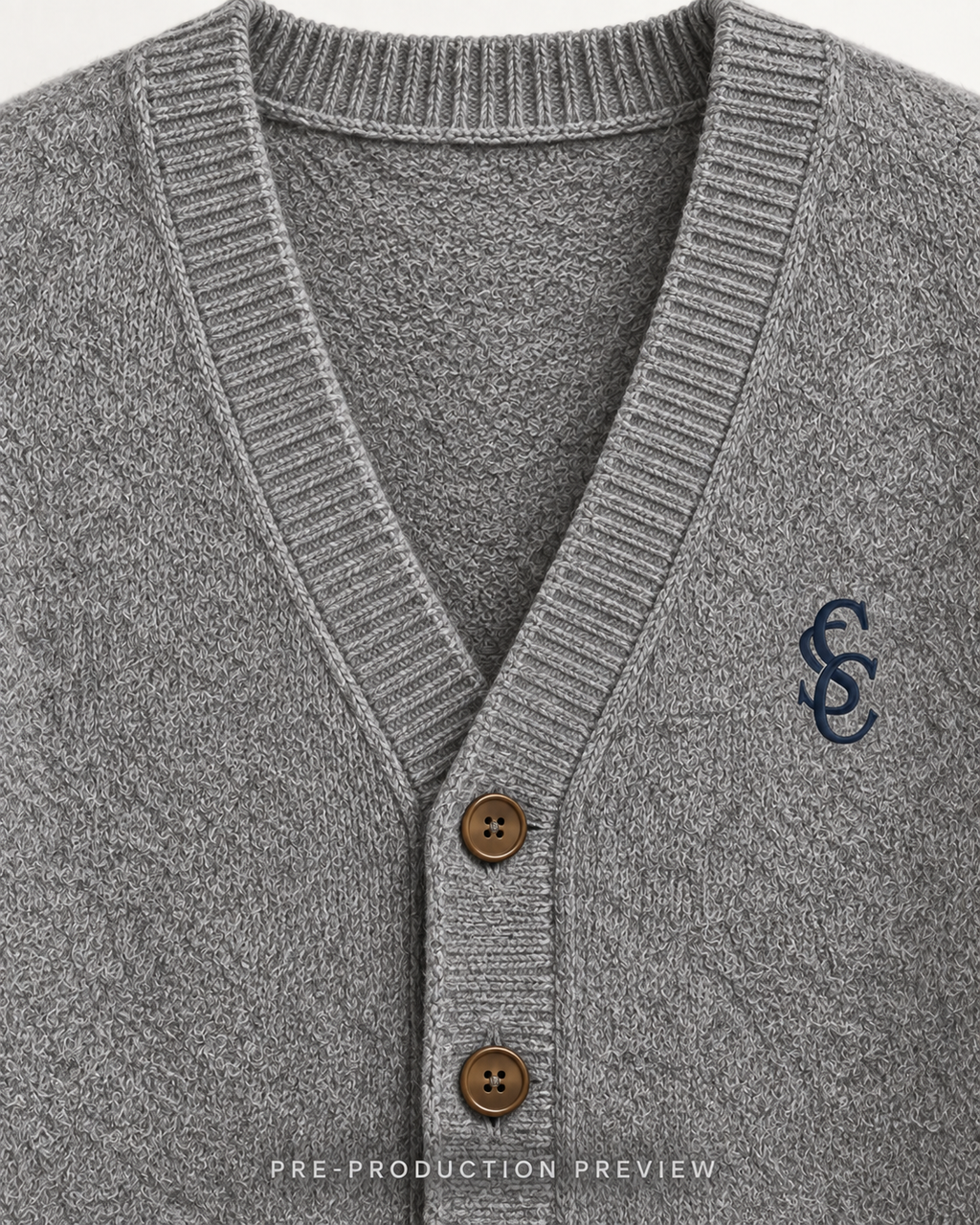 Generated pre-production artwork detail preview of Southerly Wool Cardigan 131.
