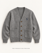 Generated pre-production flat lay preview of Southerly Wool Cardigan 131.