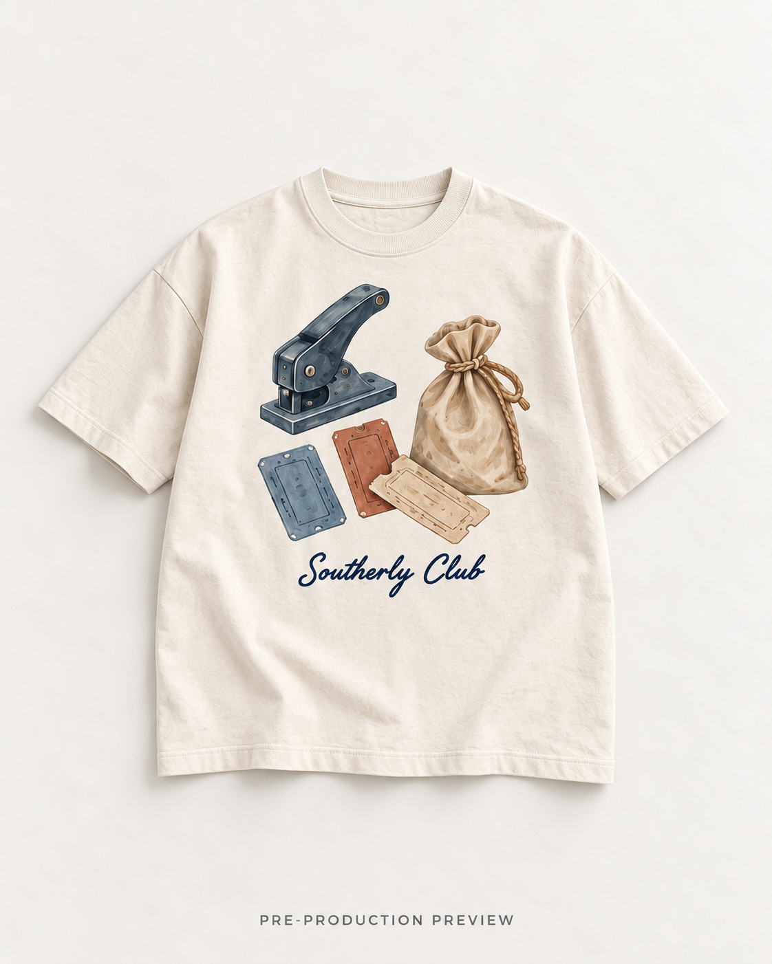 Generated pre-production flat lay preview of Ferry Tokens Graphic Tee 132.