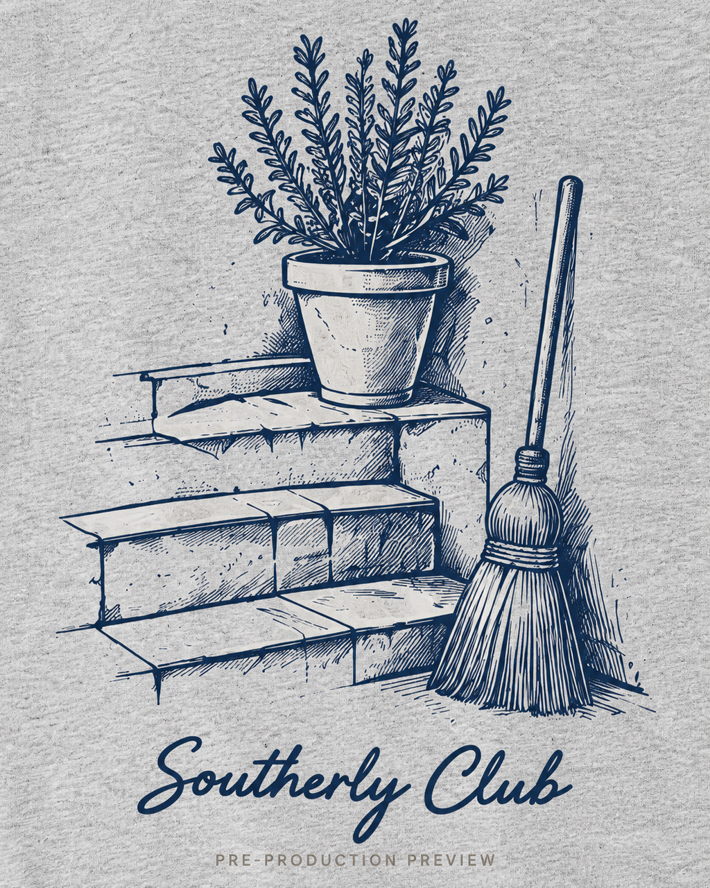 Generated pre-production artwork detail preview of Afternoon Steps Graphic Tee 134.
