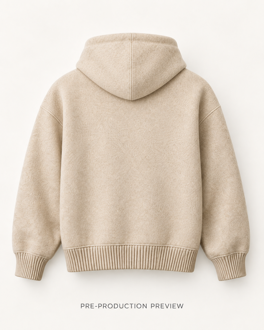 Generated pre-production back preview of Southerly Brushed Knit Hoodie 135.
