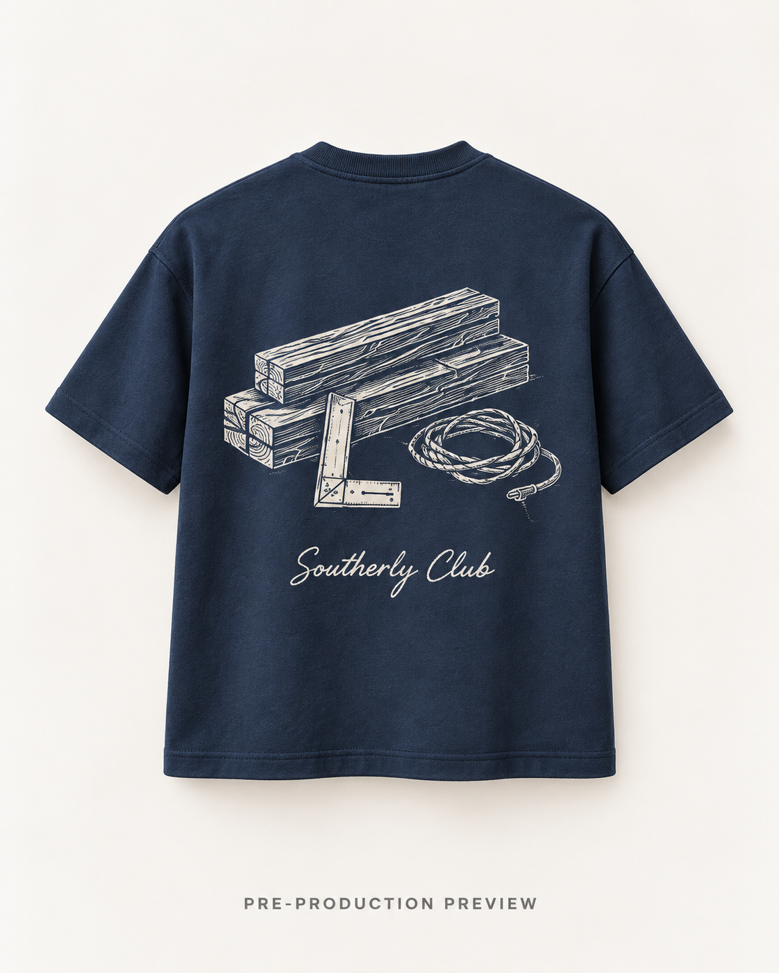 Generated pre-production back preview of Boardwalk Lines Graphic Tee 138.