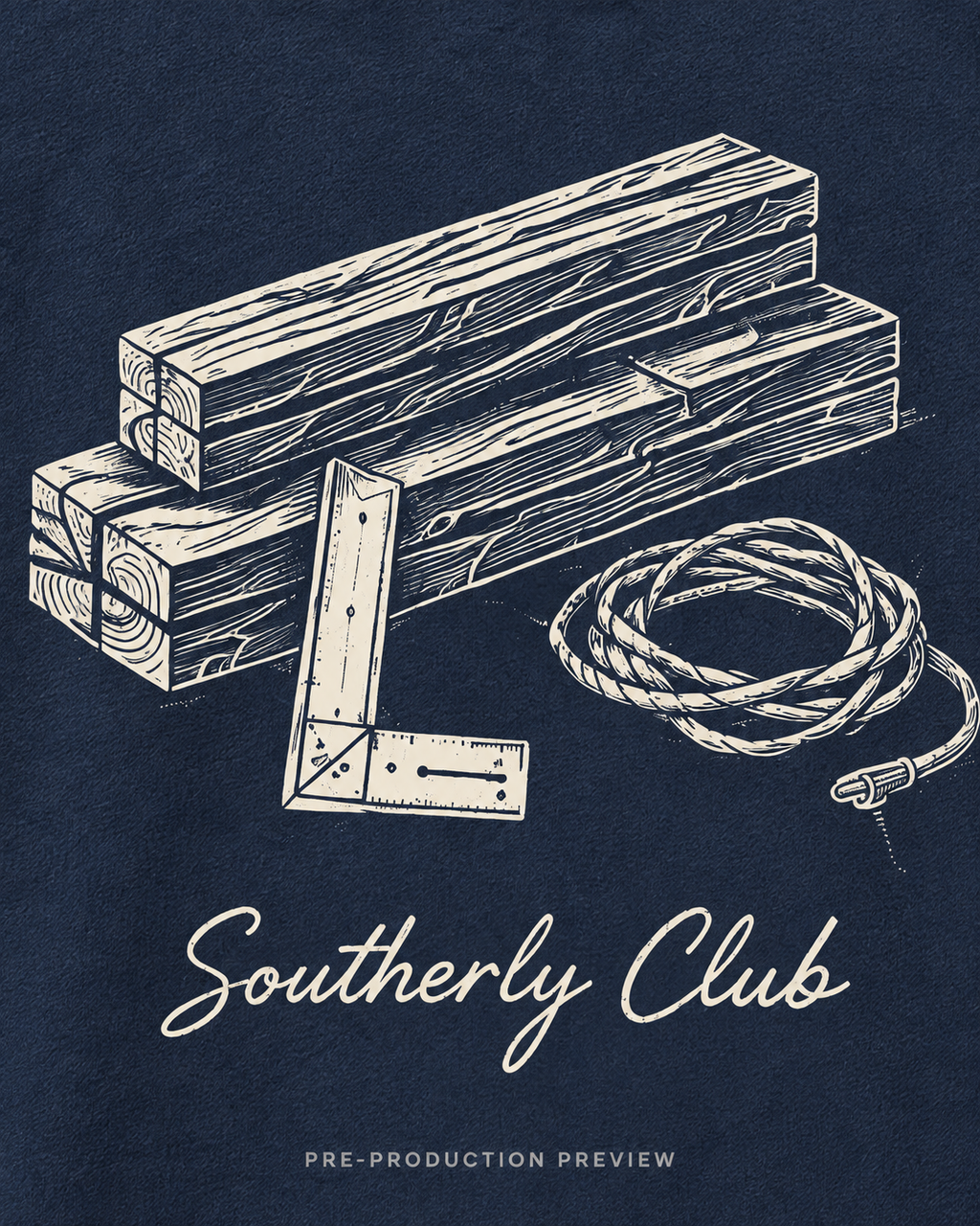 Generated pre-production artwork detail preview of Boardwalk Lines Graphic Tee 138.