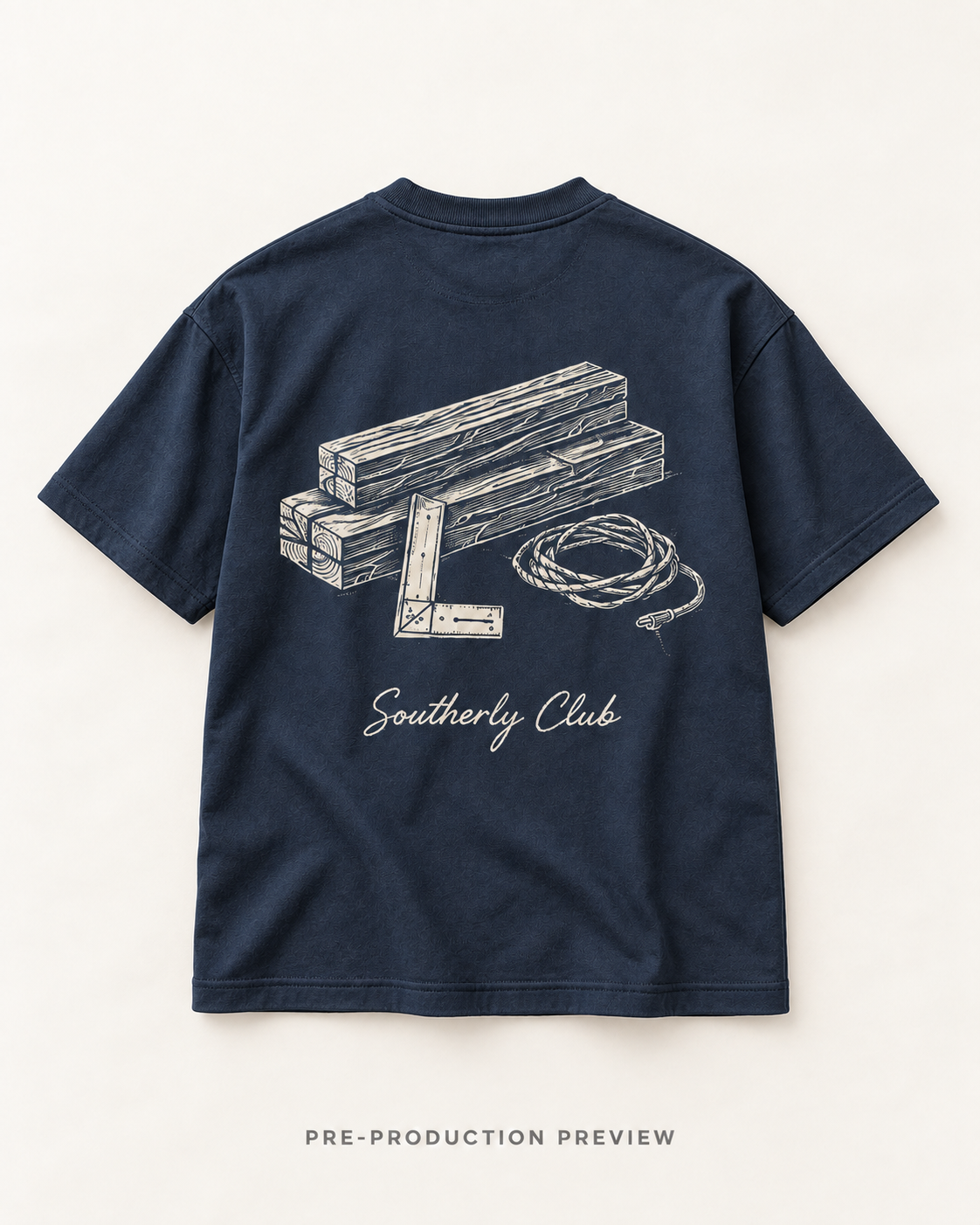 Generated pre-production flat lay preview of Boardwalk Lines Graphic Tee 138.