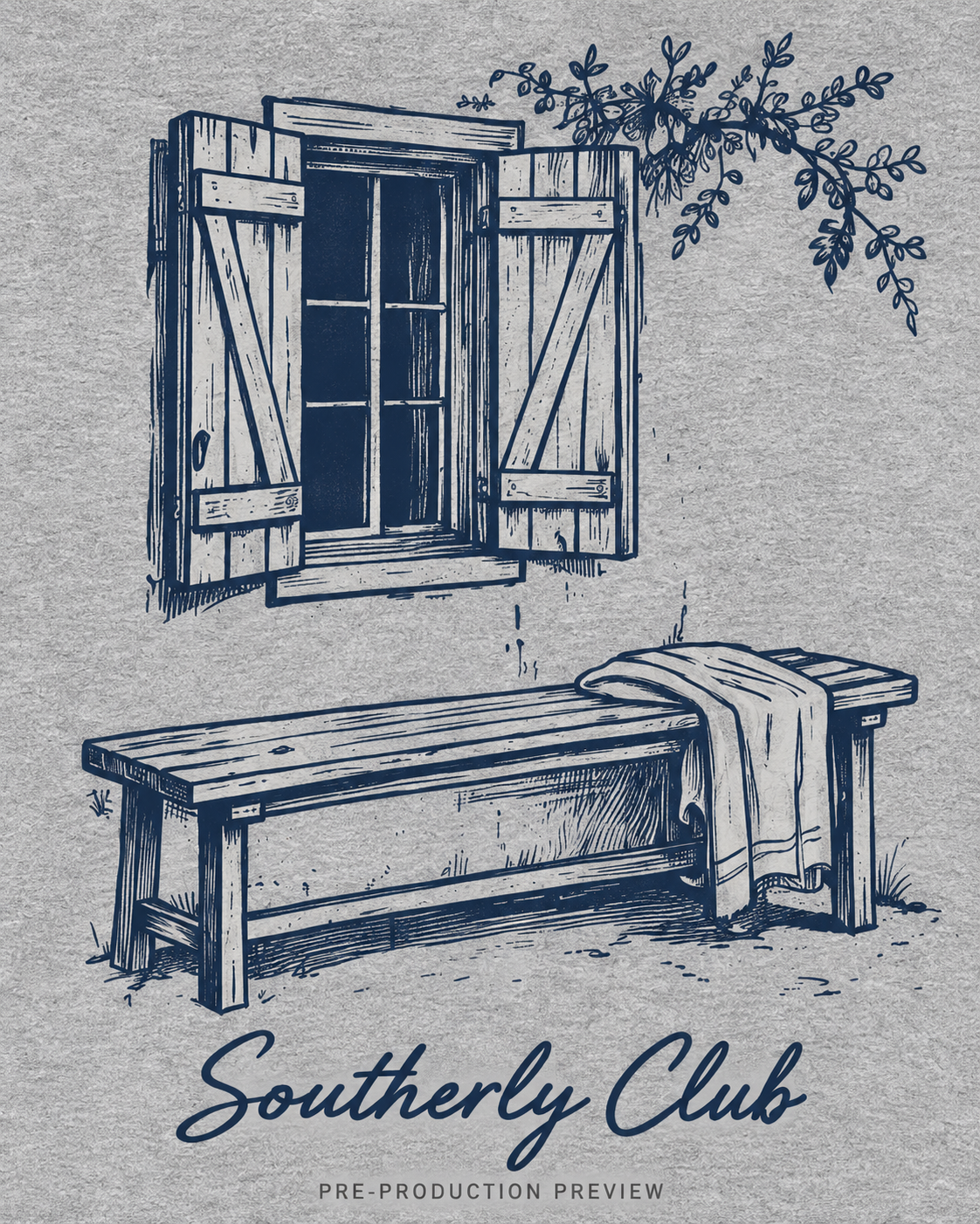 Generated pre-production artwork detail preview of Window Seat Graphic Hoodie 139.