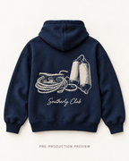 Generated pre-production flat lay preview of Mooring Study Graphic Hoodie 141.