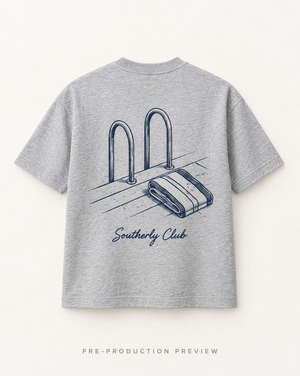 Generated pre-production back preview of Landing Steps Graphic Tee 142.