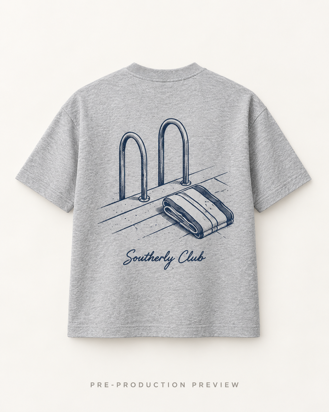 Generated pre-production back preview of Landing Steps Graphic Tee 142.