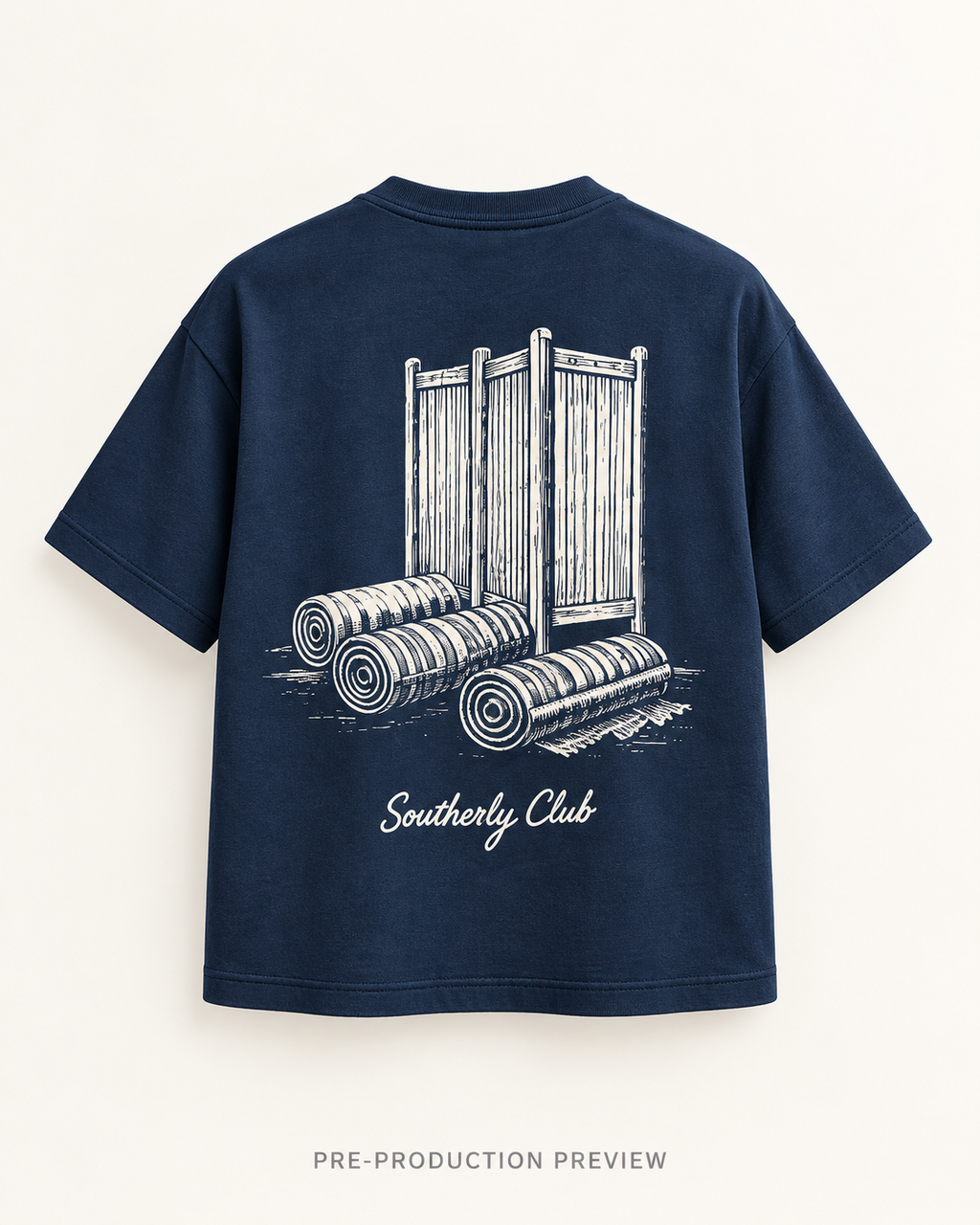 Generated pre-production back preview of Bathing Screen Graphic Tee 146.