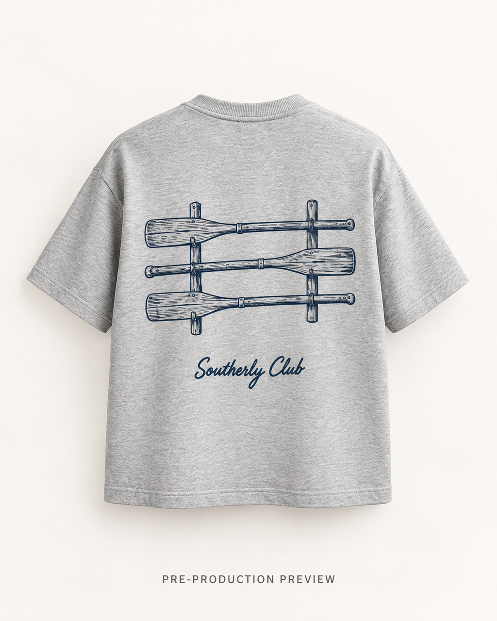 Generated pre-production back preview of Oar Rack Graphic Tee 147.