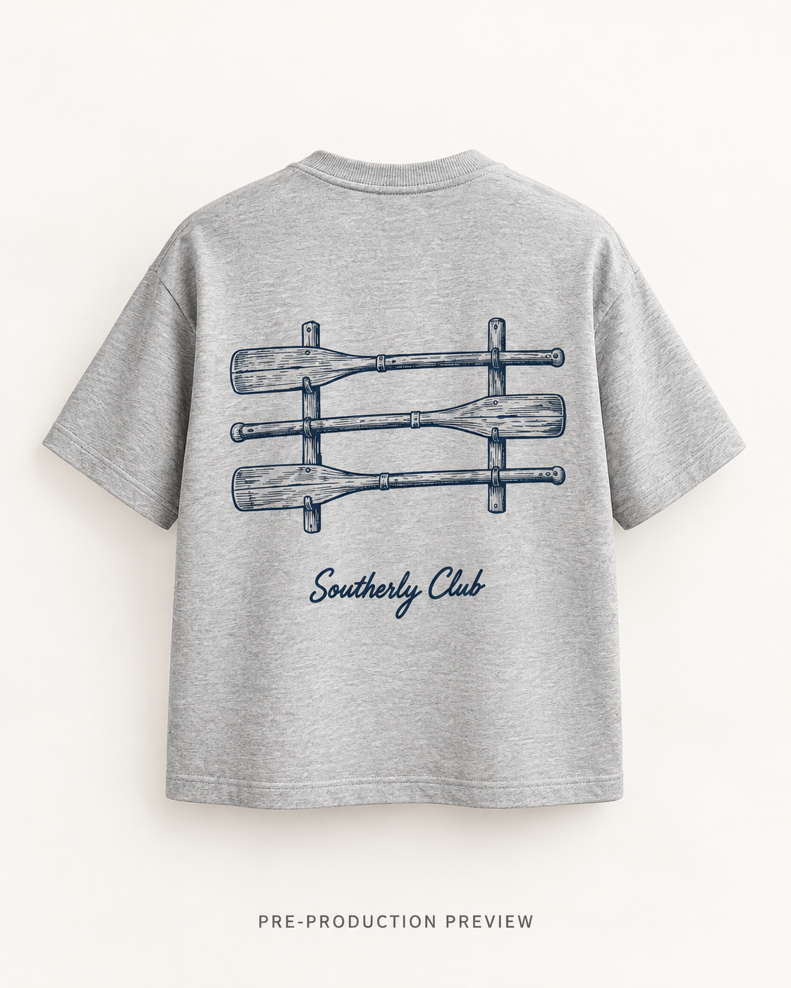 Generated pre-production back preview of Oar Rack Graphic Tee 147.