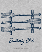 Generated pre-production artwork detail preview of Oar Rack Graphic Tee 147.
