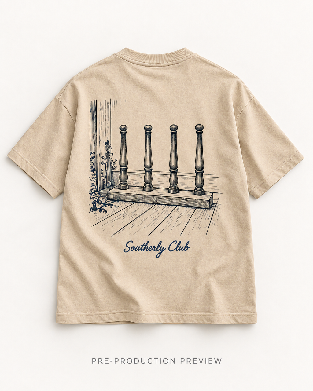 Generated pre-production flat lay preview of Winter Pegs Graphic Tee 151.
