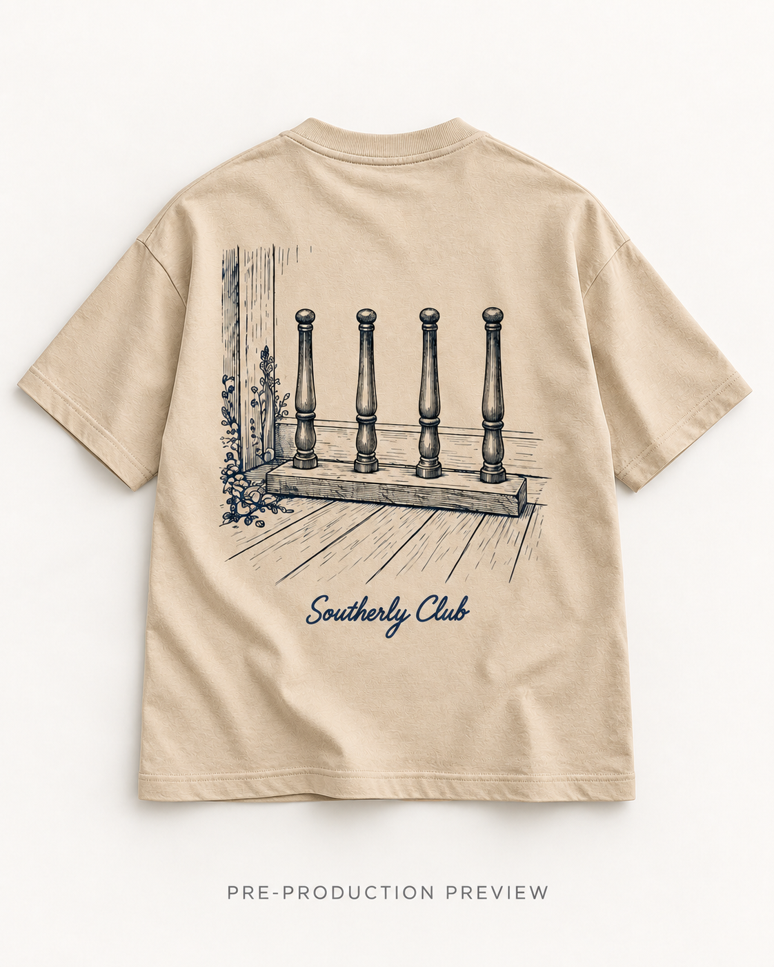 Generated pre-production flat lay preview of Winter Pegs Graphic Tee 151.