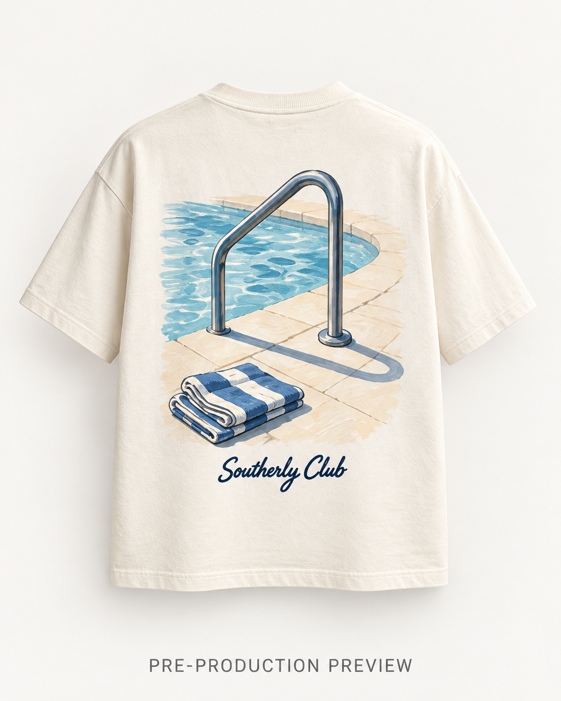 Generated pre-production back preview of Pool Rail Graphic Tee 156.